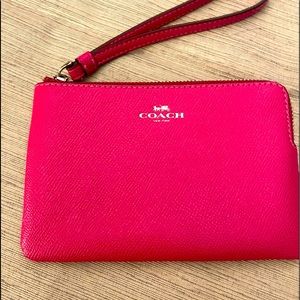 Coach Fuchsia wristlet